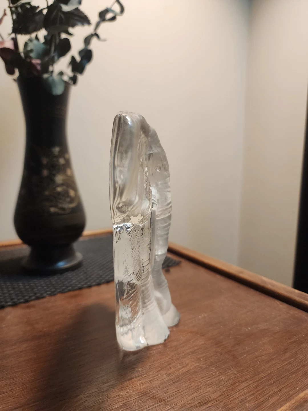 Mats Jonasson Sweden Full Lead Crystal Elephant Sculpture - photo 3