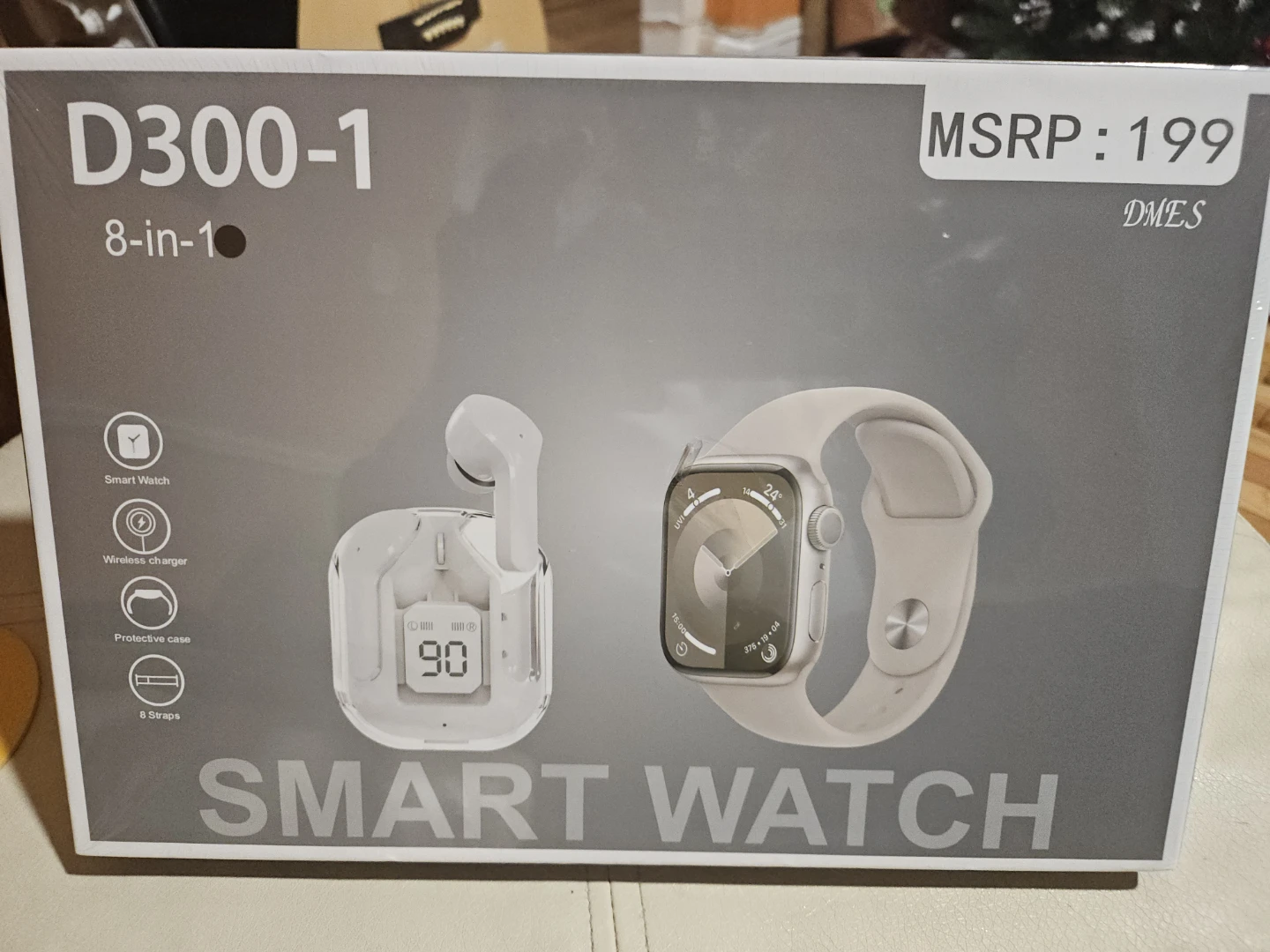 New D300-1 8-in-1 Smart Watch Set