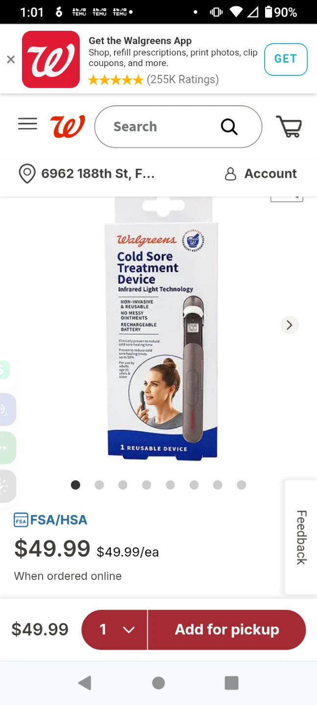 Walgreens Cold Sore Treatment Device - photo 2
