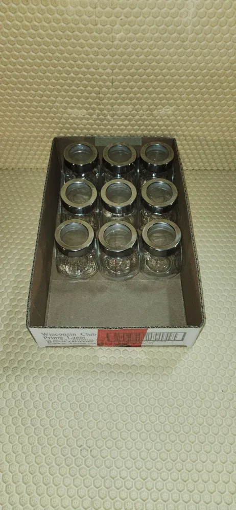 9 Glass spice/food Jars with Lids image indicator(4)
