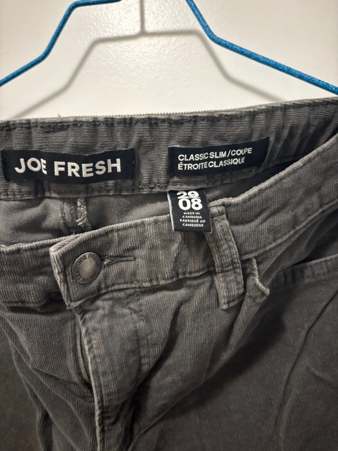 Joe Fresh Classic Slim Corduroy Pants - Size 29 - photo 2