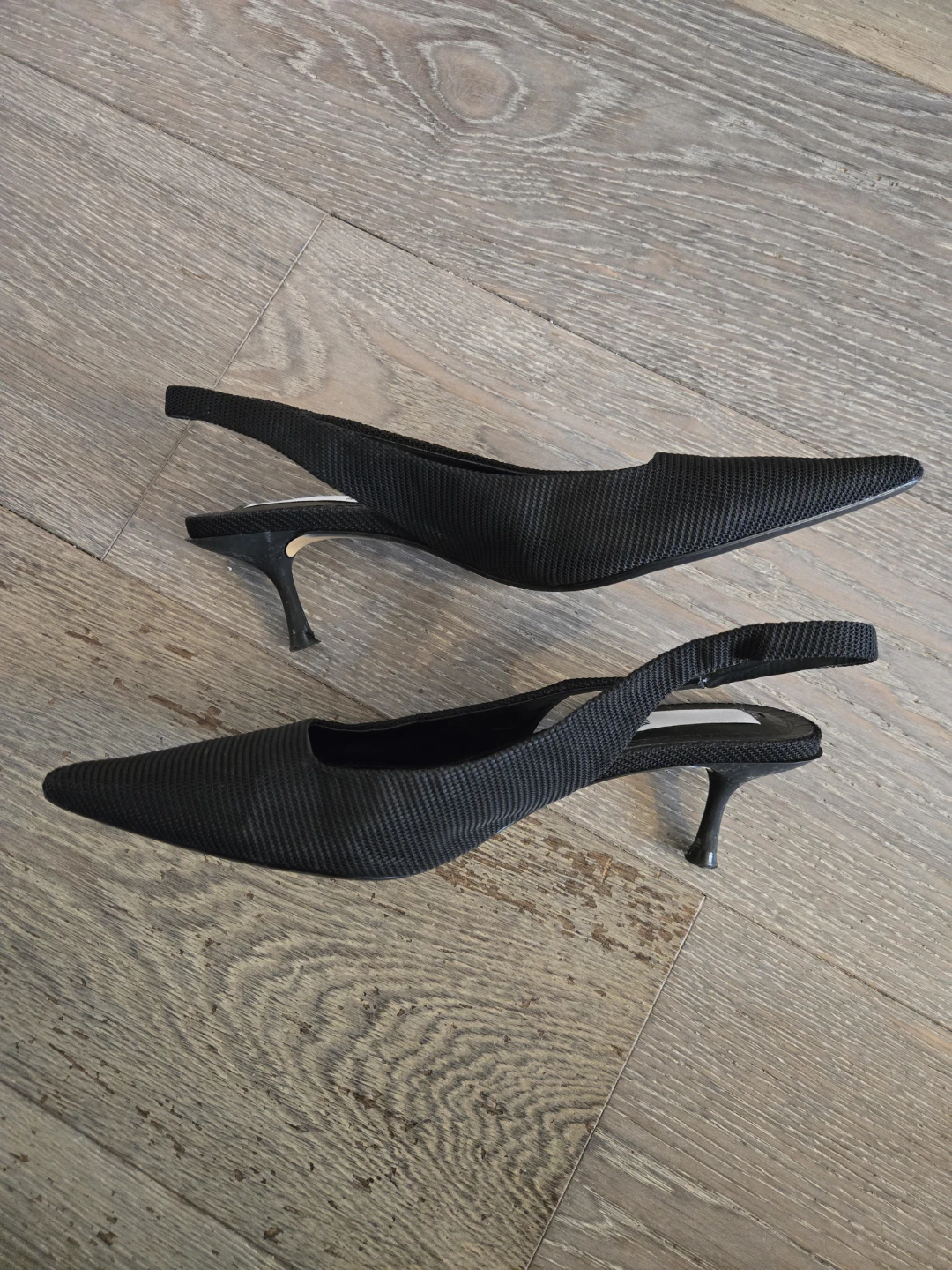 Zara Black Slingback Heels - photo 2