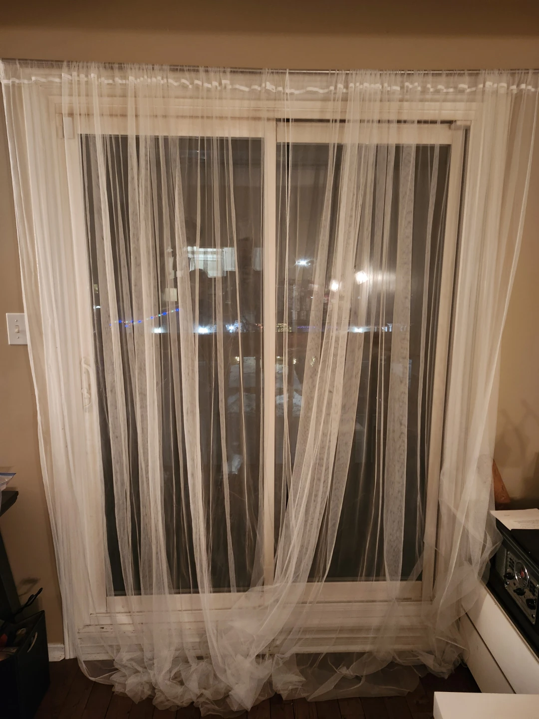 White Sheer Curtain Panel