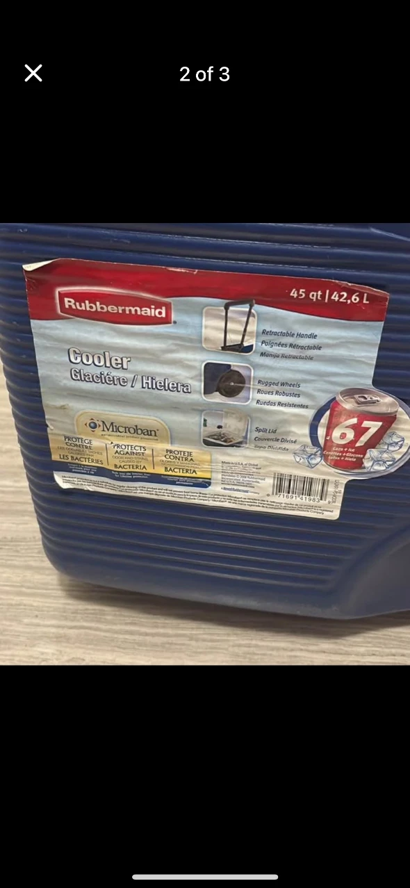 Rubbermaid Cooler - 45 qt (42.6 L) - photo 2