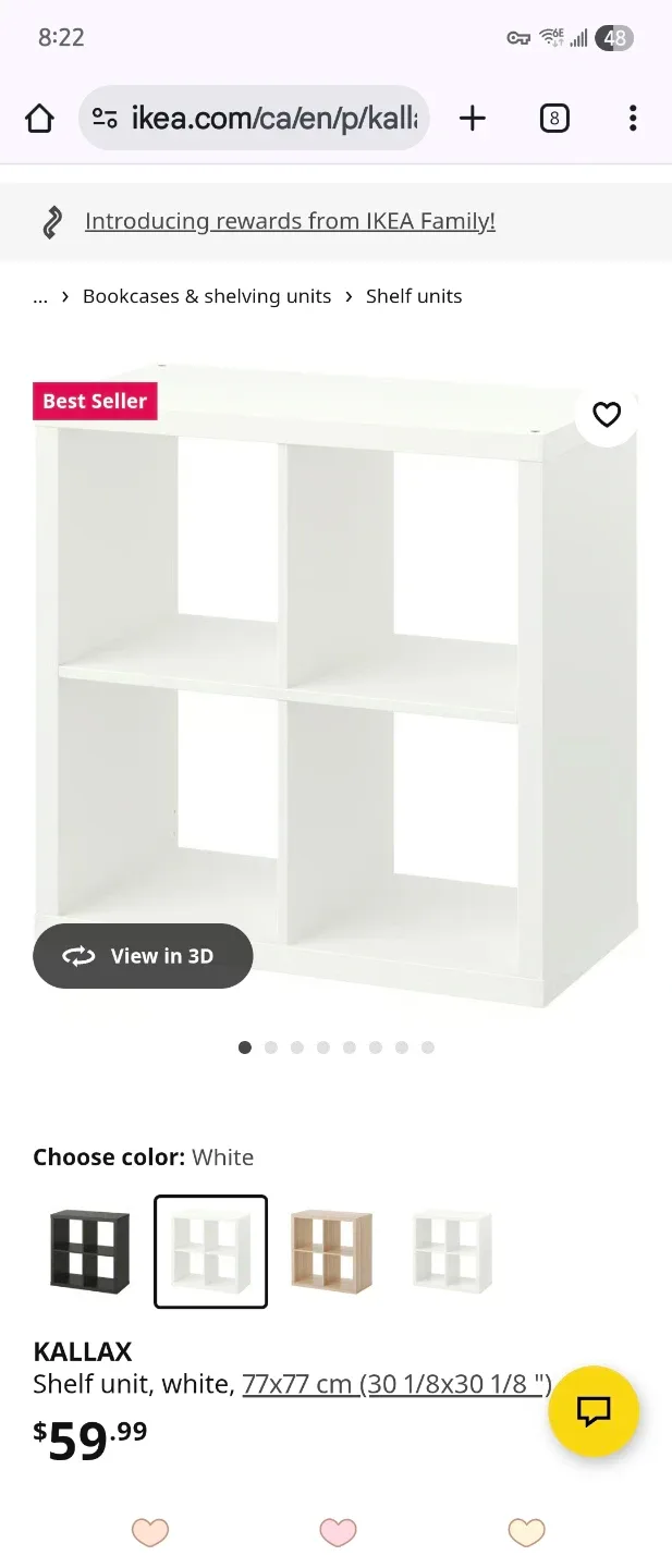 IKEA Kallax White Shelf Unit image indicator(6)