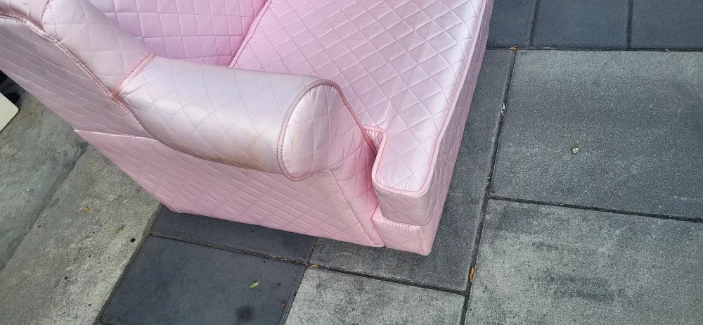 Pink Quilted Armchair
