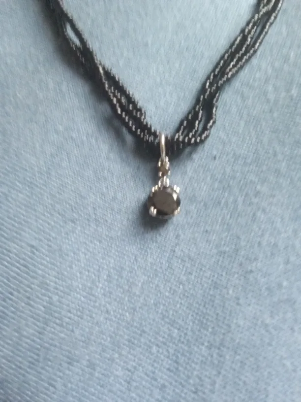 Homemade REAL Black Onxy Bead Choker image indicator(3)