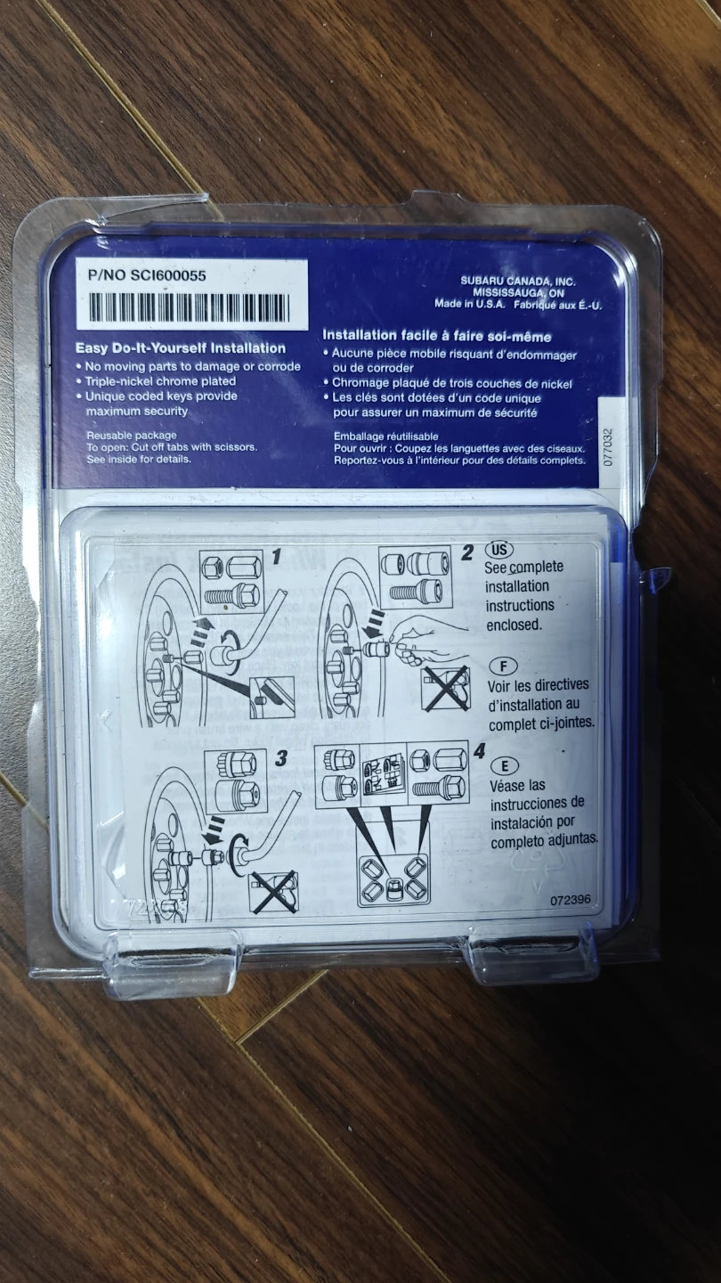Subaru Wheel Locks OEM - photo 2