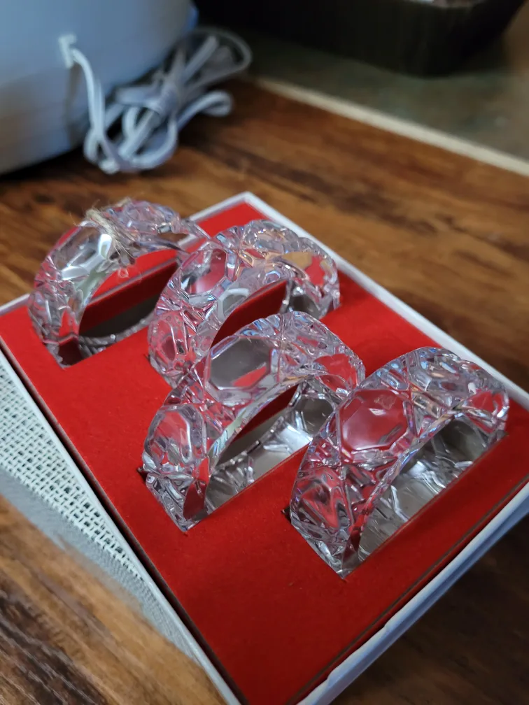 Crystal Napkin Rings - Set of 4