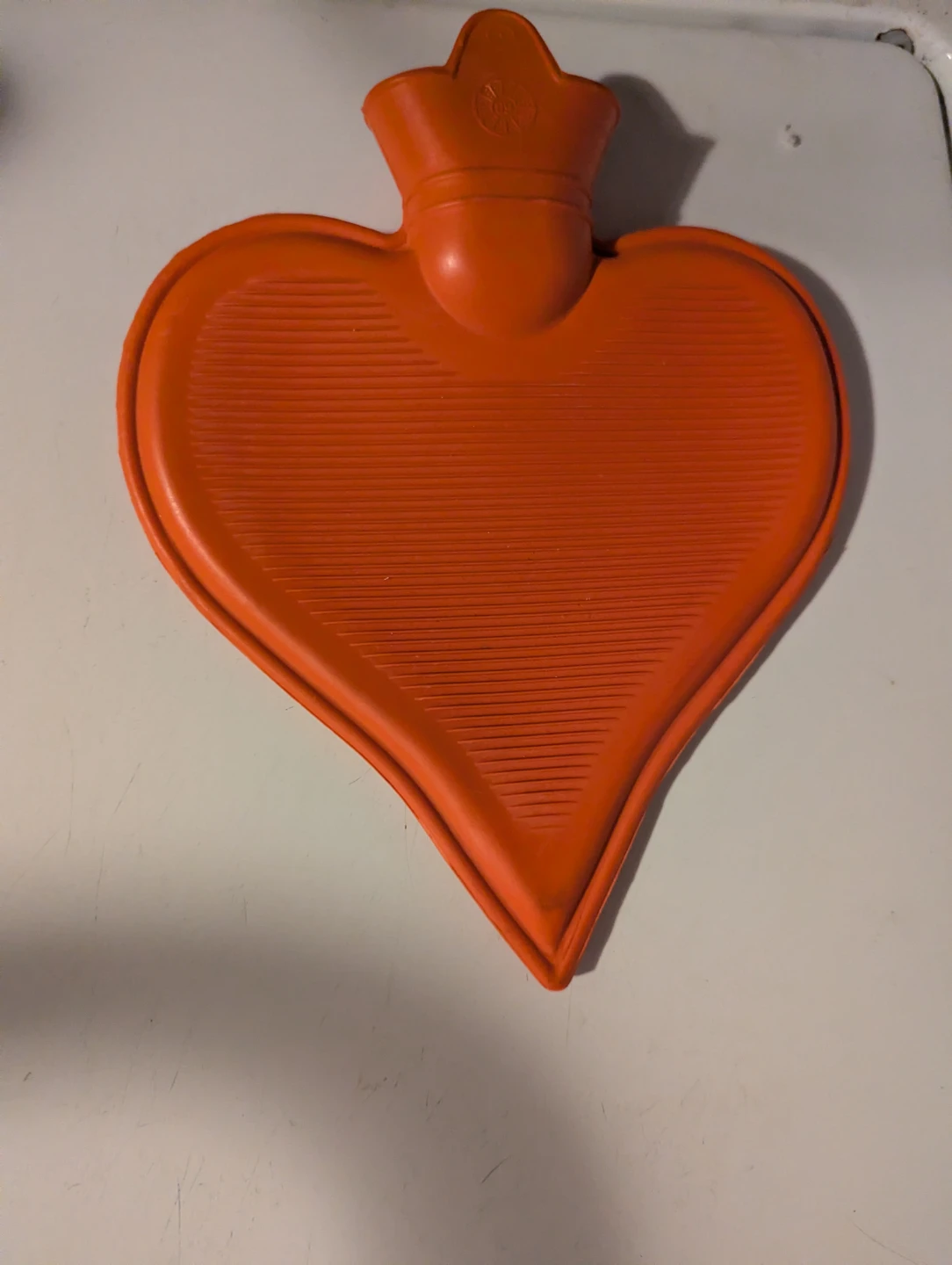 Heart Shaped Hot Water Bottle - Orange