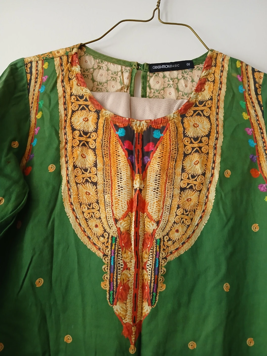 Generation Basic Green Embroidered Kurti - photo 2