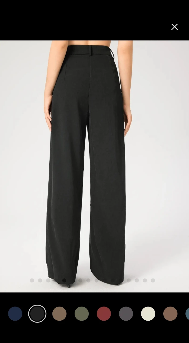 Black Wide Leg Pleated Pants -Brand New - photo 3