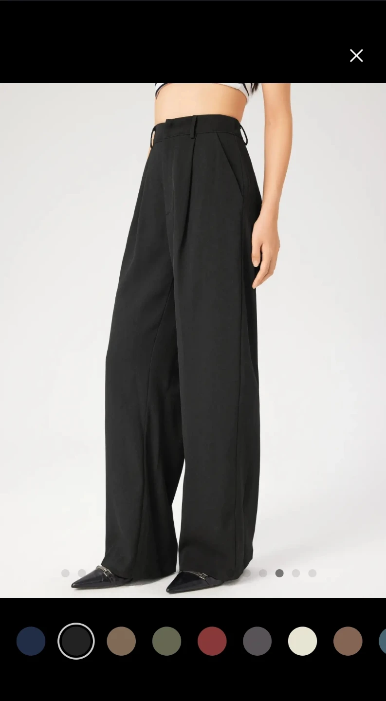 Black Wide Leg Pleated Pants -Brand New - photo 4