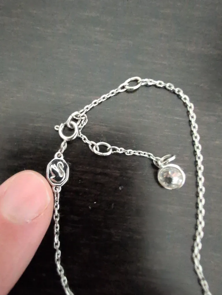 Swarovski Silver Triangle Pendant Necklace image indicator(3)