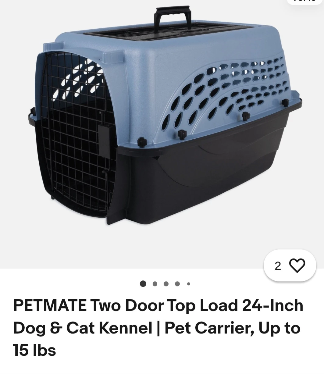 Petmate Two Door Top Load Kennel, 24-Inch