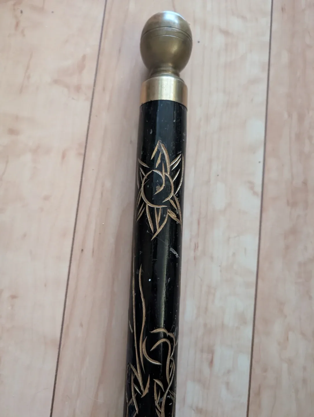 Vintage Black Walking Stick/Pool Cue #Cleanout image indicator(3)