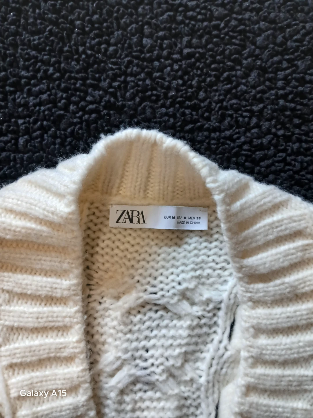 Zara Cream Cable Knit Vest - Size M - photo 2