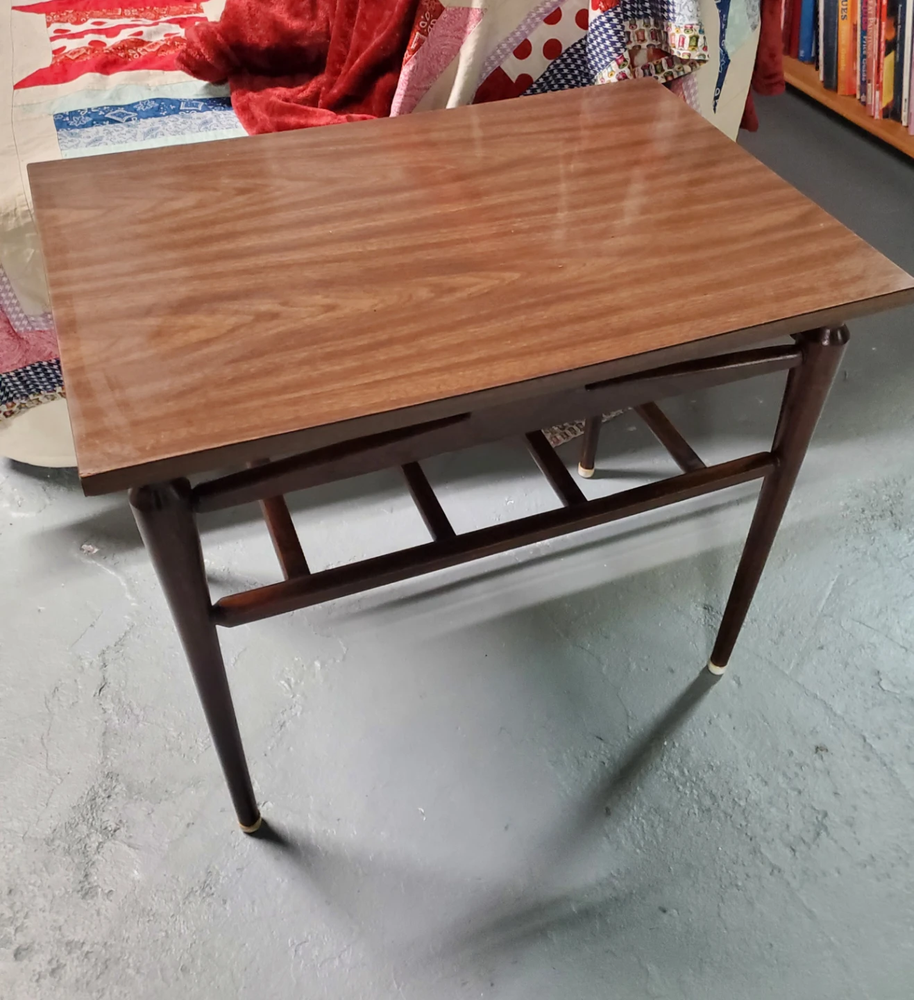 Vintage Wood Side Table 17.5"x25.5"x21"
