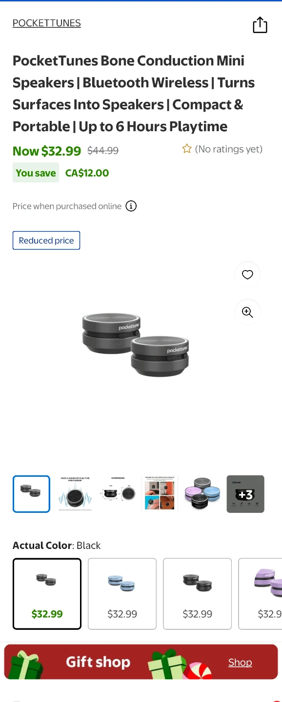 New PocketTunes PT200GR Bone Conduction Mini Speakers - photo 4