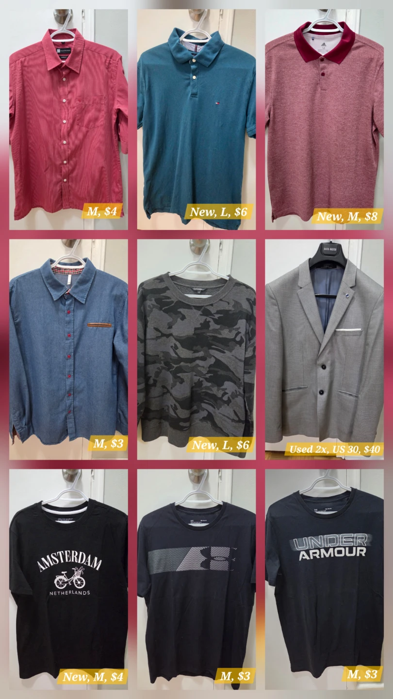 Mens Top or Shirt or Polo (New/Good Condition)