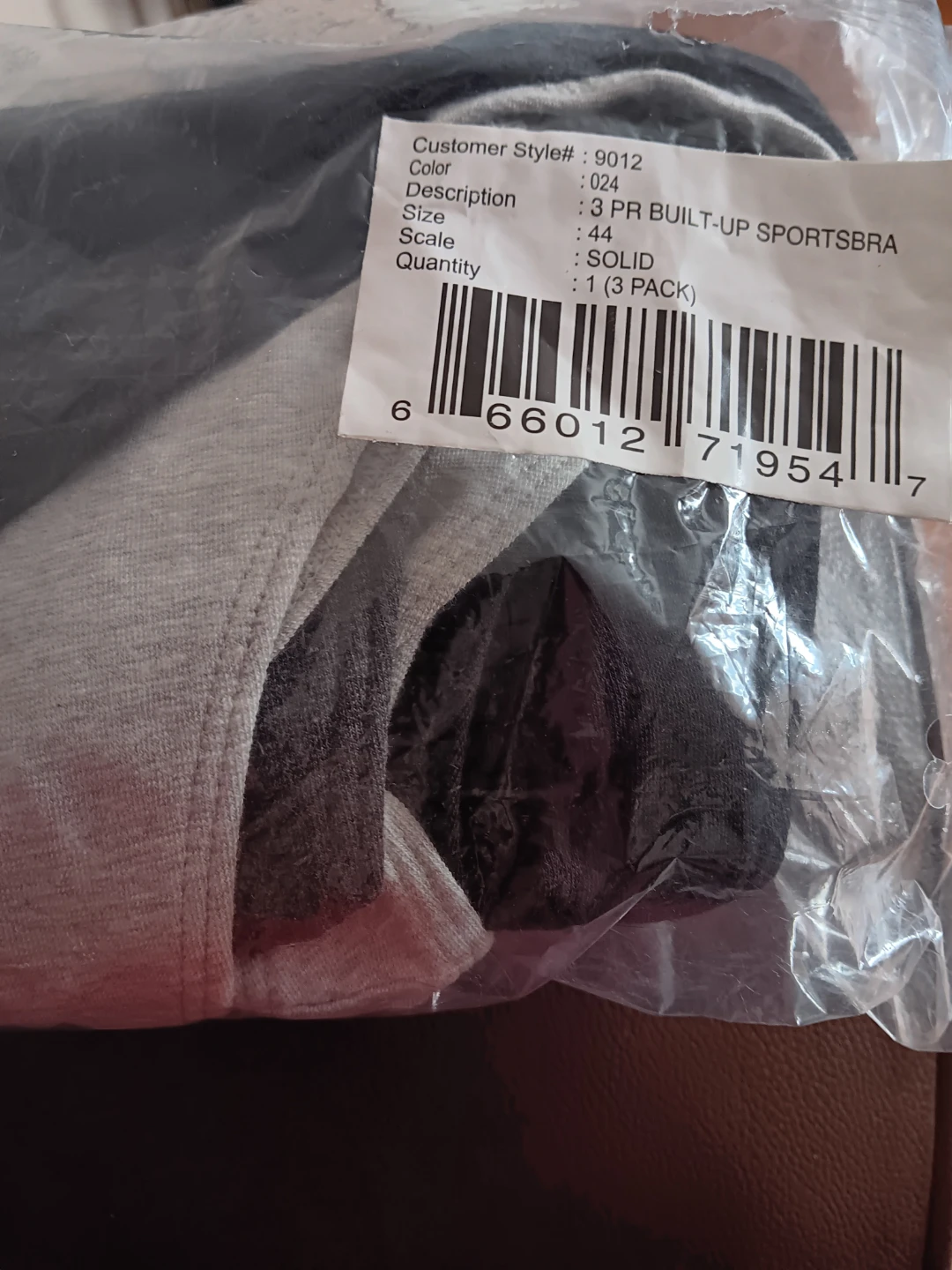 New Sports bras never worn black & grey