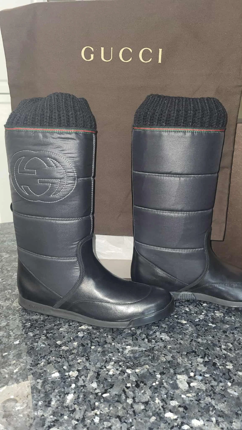 Gucci Black Padded Boots
