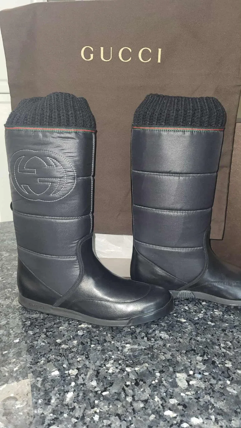 Gucci Black Padded Boots