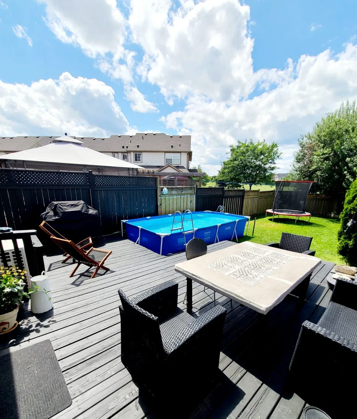 Intex 14.7ft Rectangular Frame Pool with Ladder