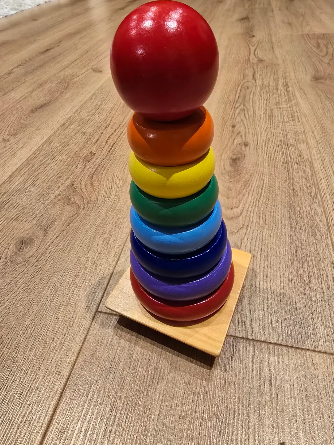 Rainbow Stacking Toy wooden pyramid