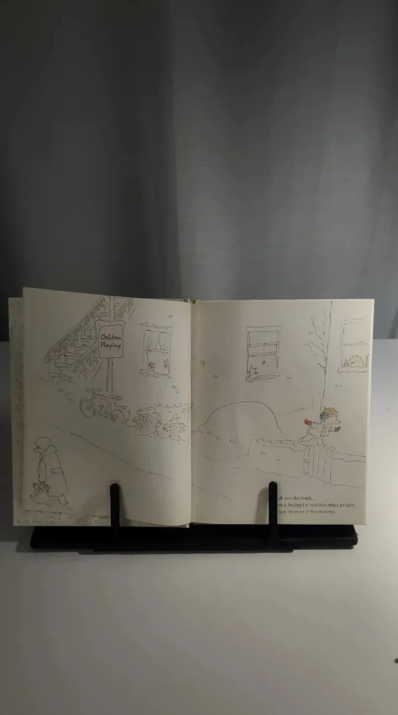 Readaeer Metal Book Stand - Black #Cleanout image indicator(10)