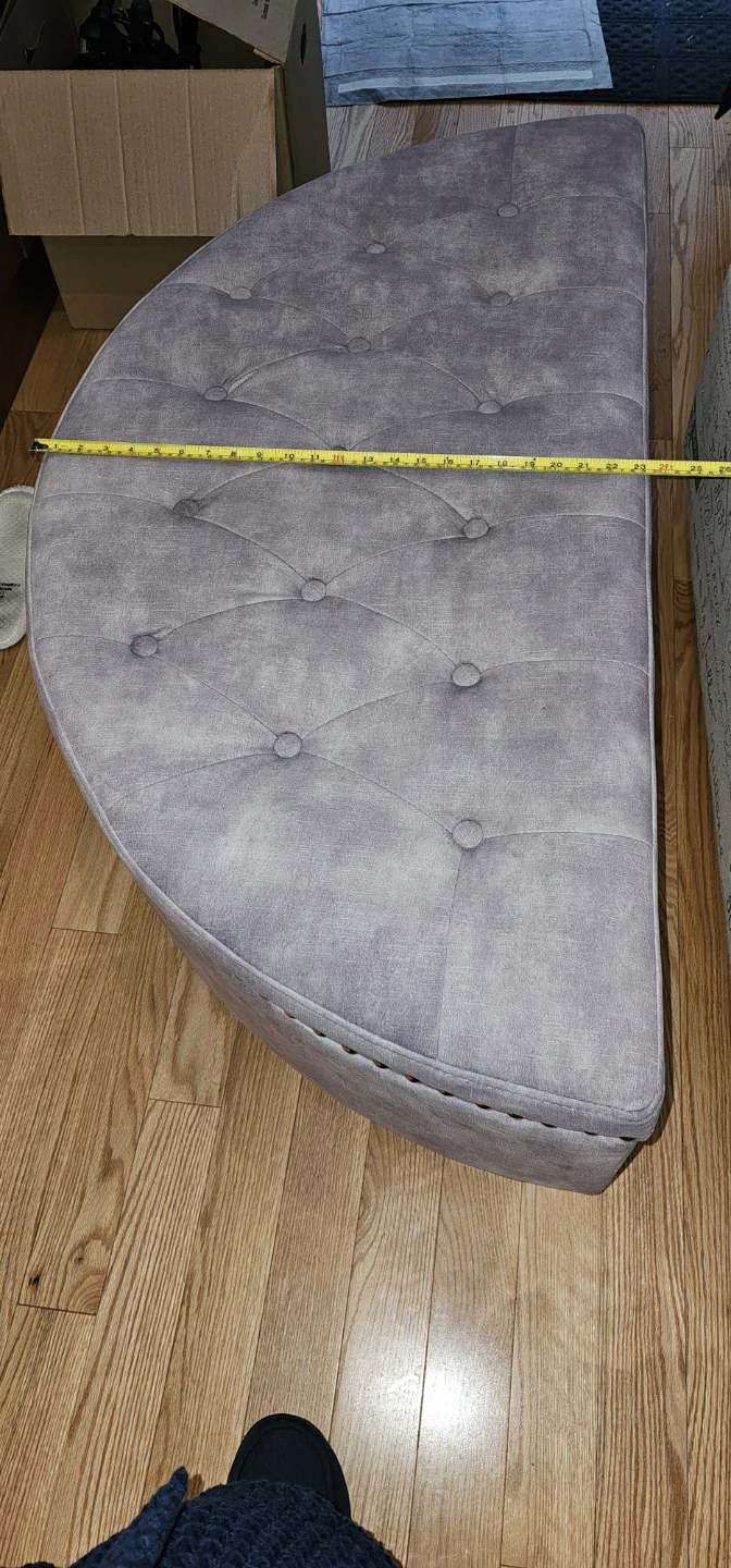 Half moon storage ottoman - photo 3