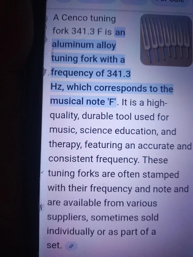 Tunning Fork 341.3 Hz - F Note - By Cenco image indicator(5)