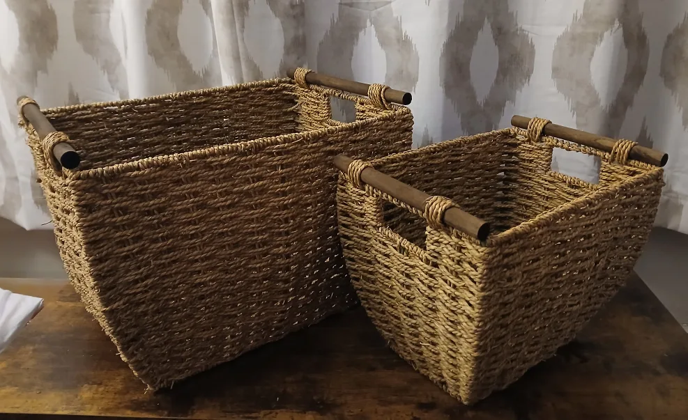 Woven Storage Baskets - Set of 6