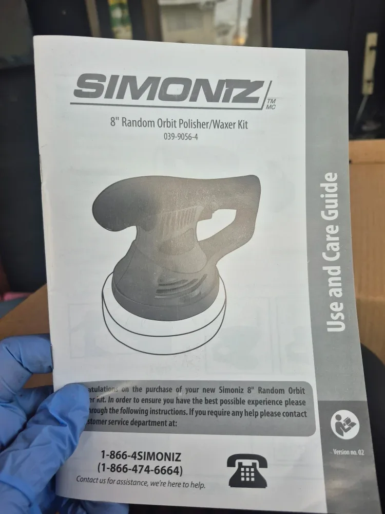 Simoniz 8" Random Orbit Polisher/Waxer Kit - New