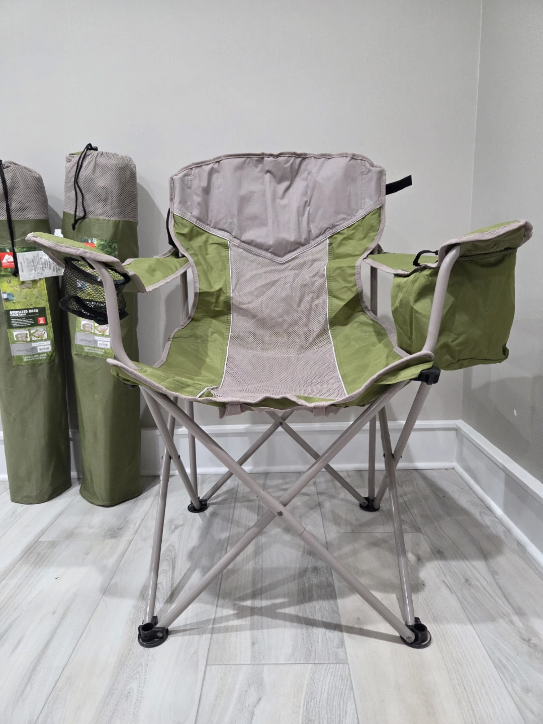 Three Ozark Trail Oversized Mesh Cooler Chair - Green - photo 4