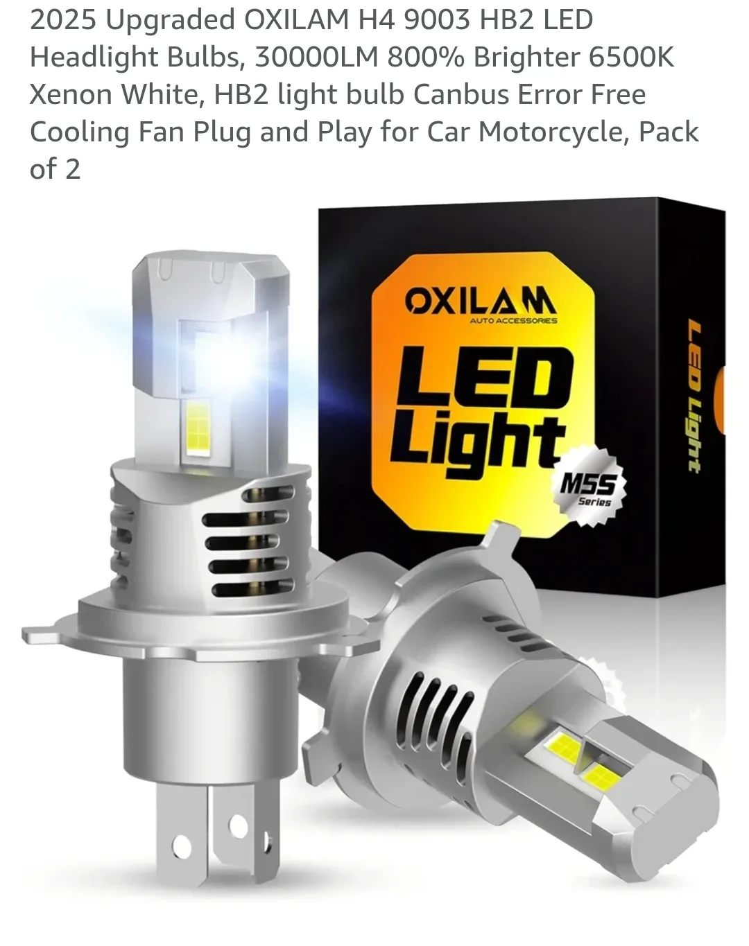 OXILAM H4/9003 LED Headlight Bulbs