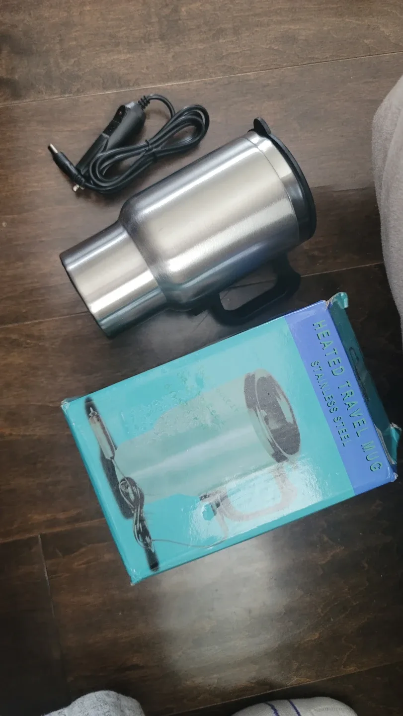 Heated Travel Mug - Stainless Steel