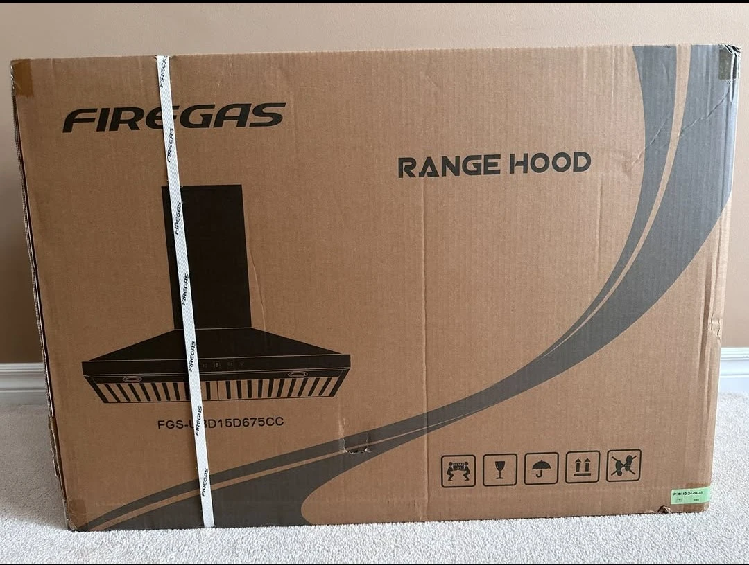 Fire Gas FGS-3D15D675CC Range Hood - New in Box! - photo 4
