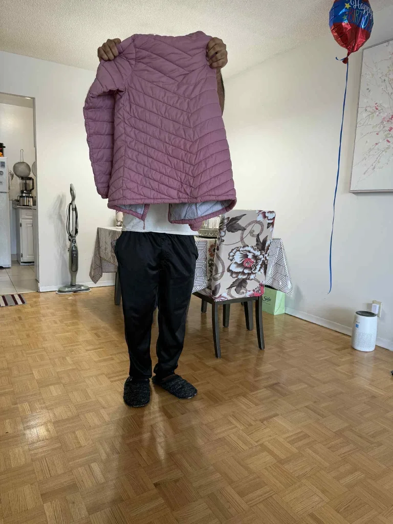 Women's Pink Puffer Jacket Size 40