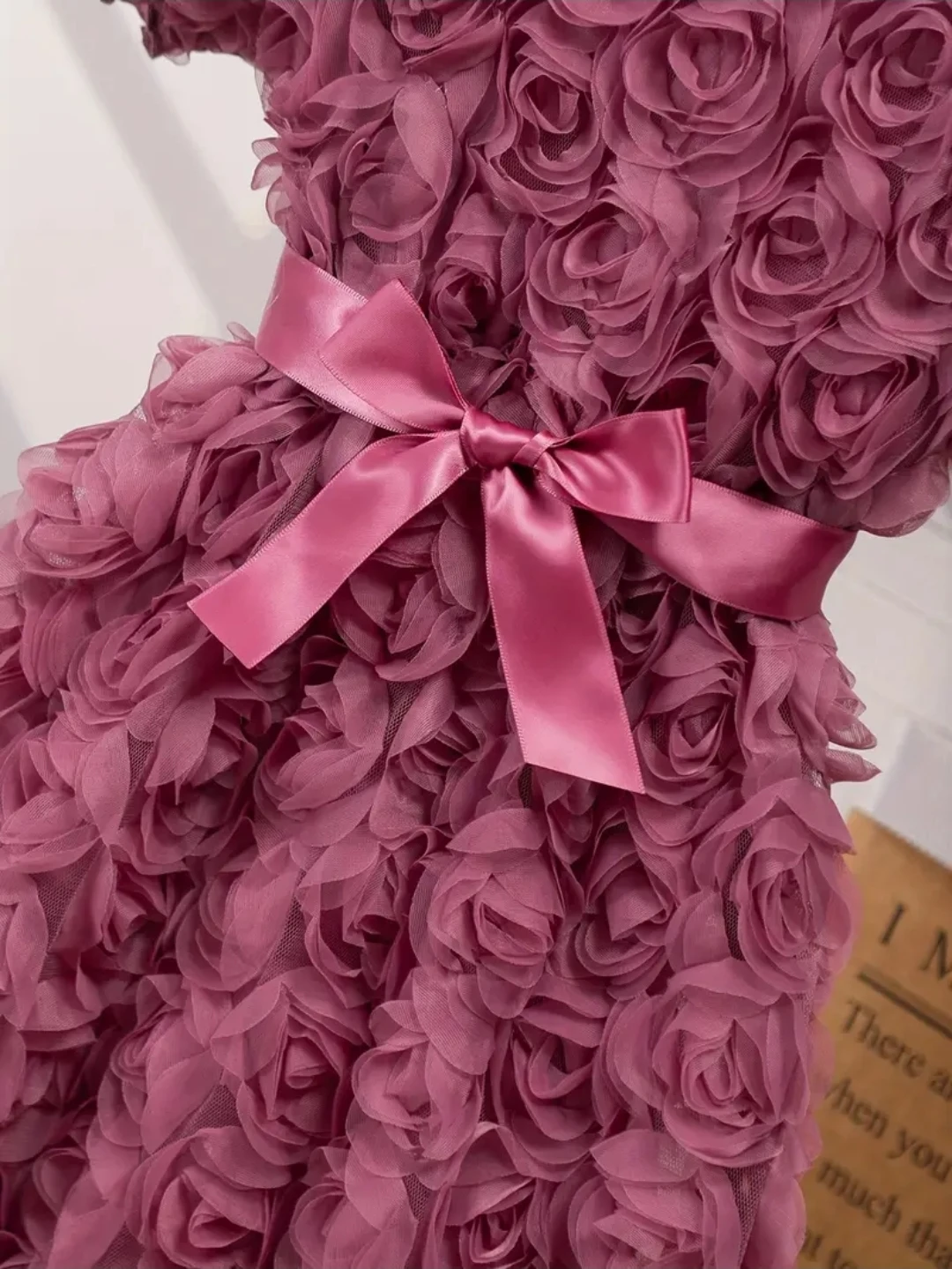 Pink Rose Petal Dress with Ribbon - photo 5
