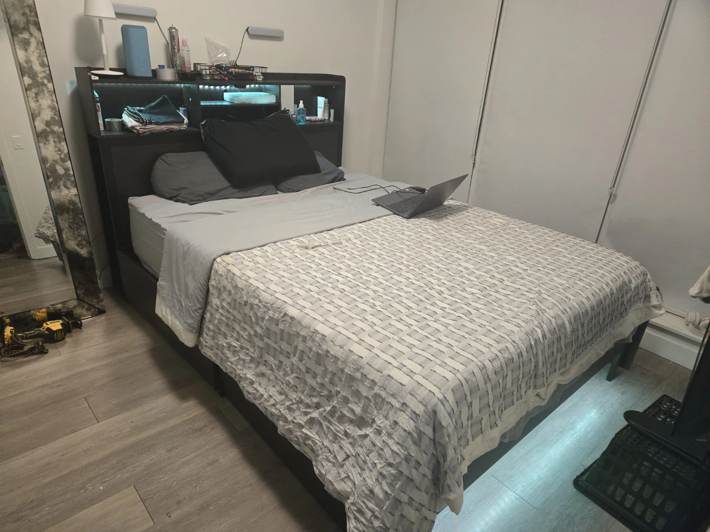 Queen Size Bed Frame with LED Lights - photo 2