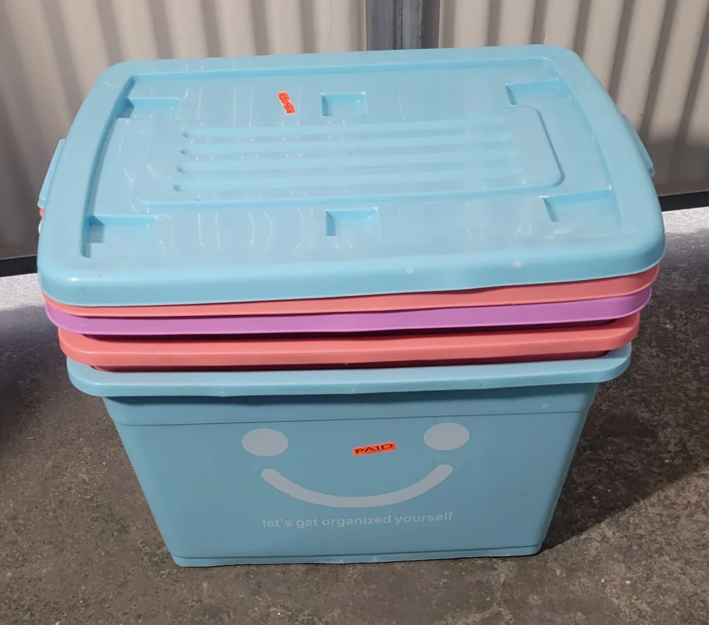 Storage Boxes with Lids and wheels - Set of 3 image indicator(3)