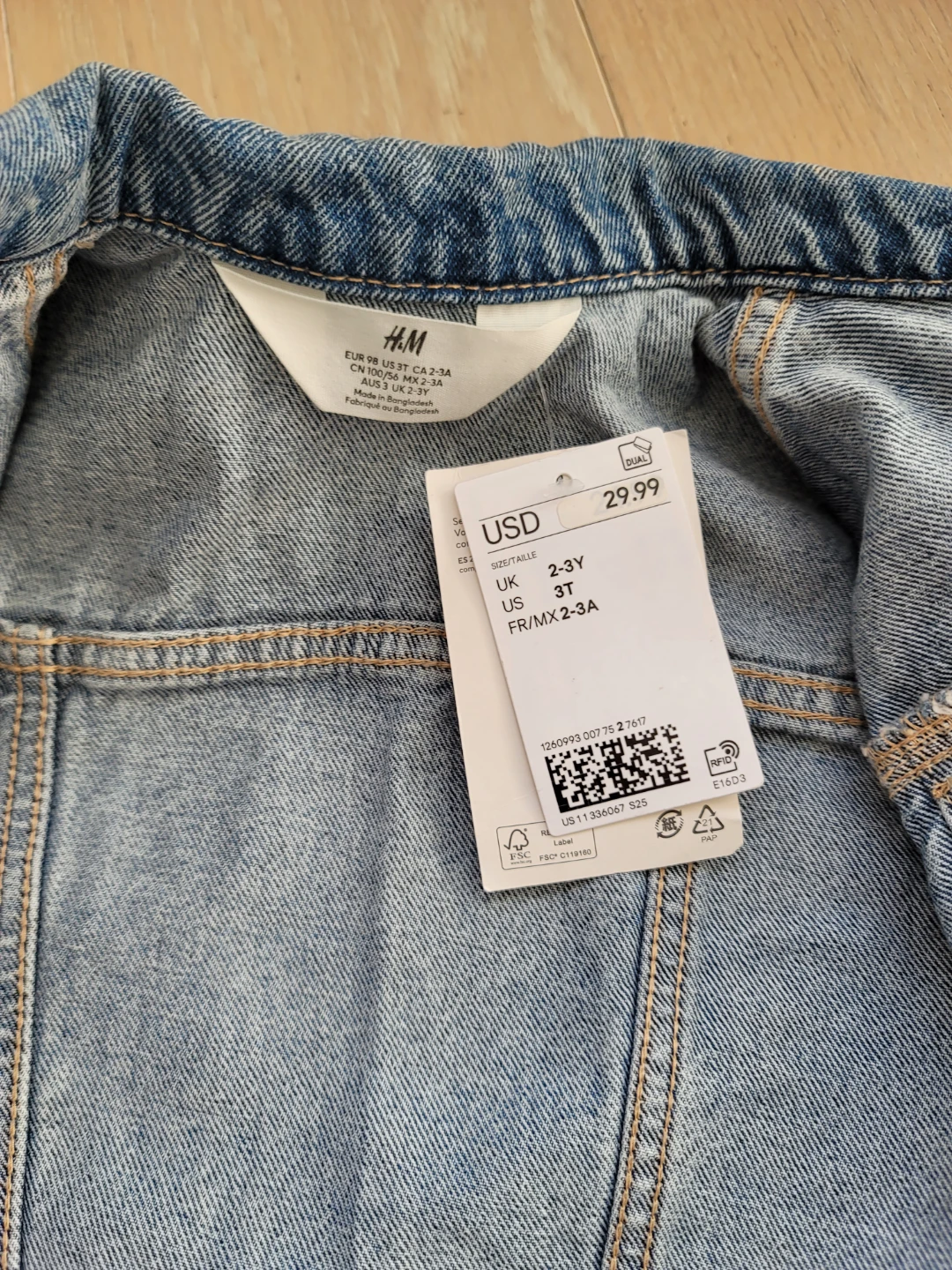 H&M Kids Denim Jacket - Size 3T - photo 2