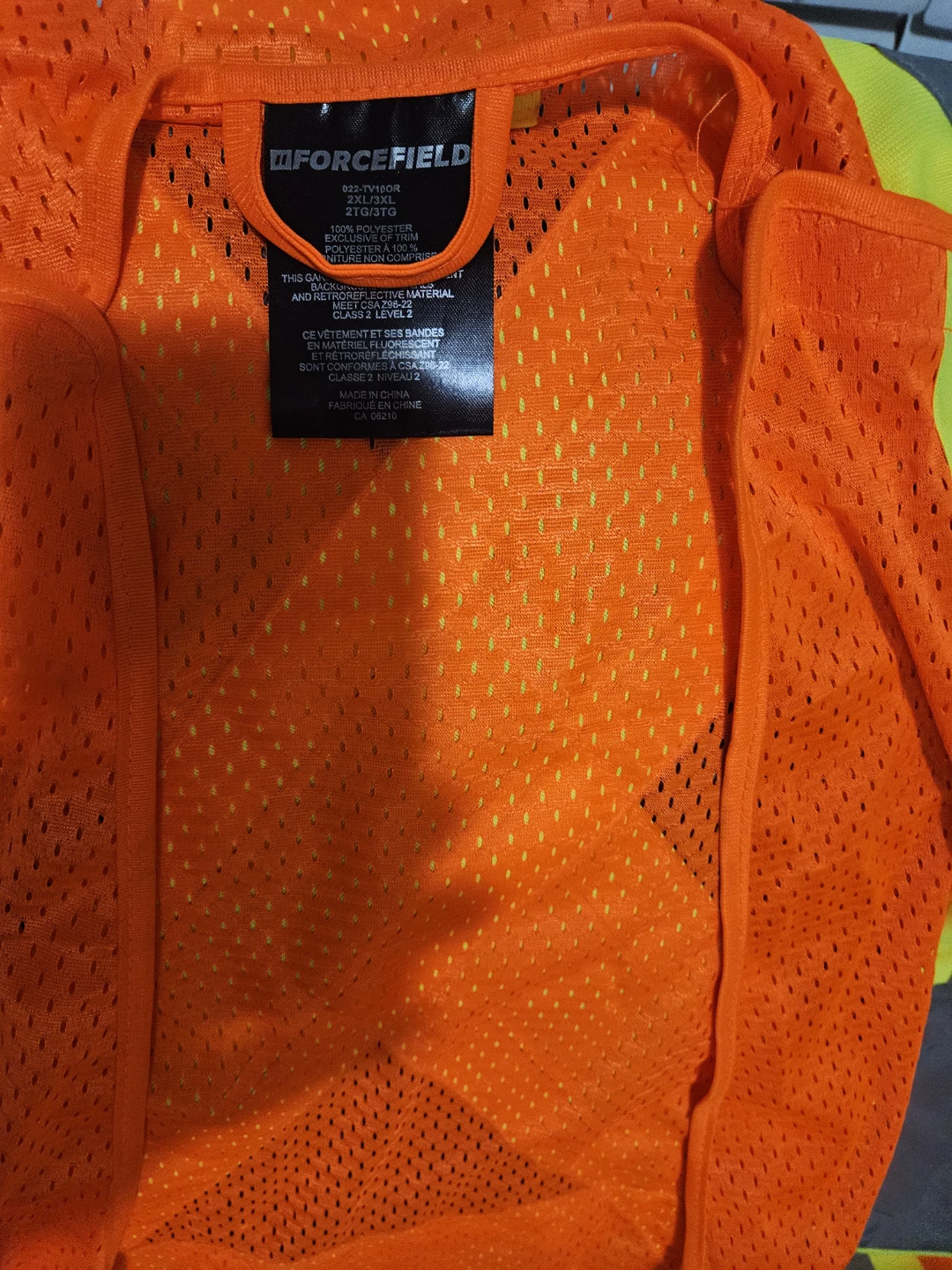 Forcefield Safety Vest - Size 2XL/3XL