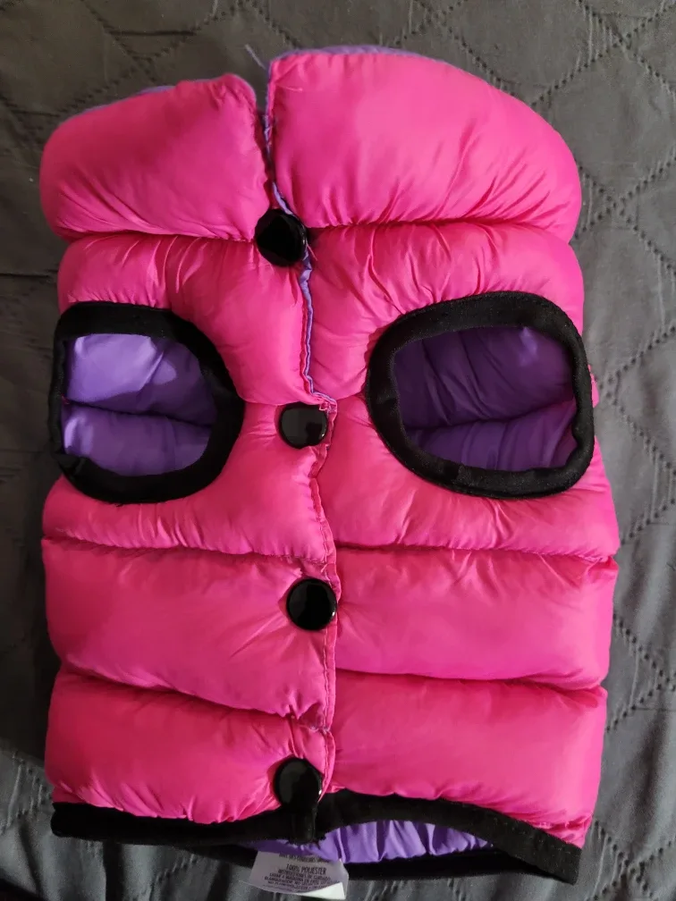 Pink Puffer Dog Vest image indicator(2)