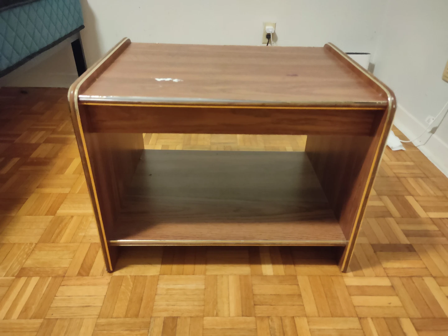 Wooden Side Table with Shelf