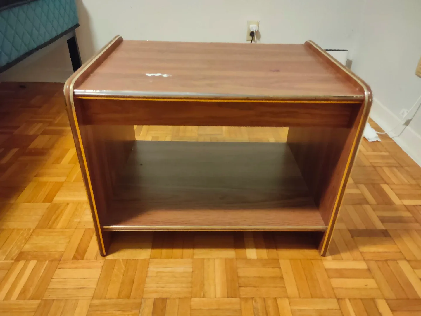 Wooden Side Table with Shelf