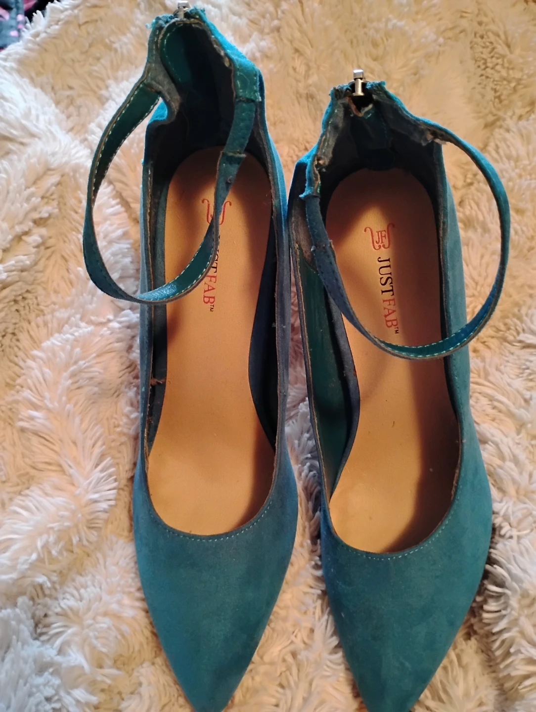 JustFab Teal Ankle Strap Heels - photo 5