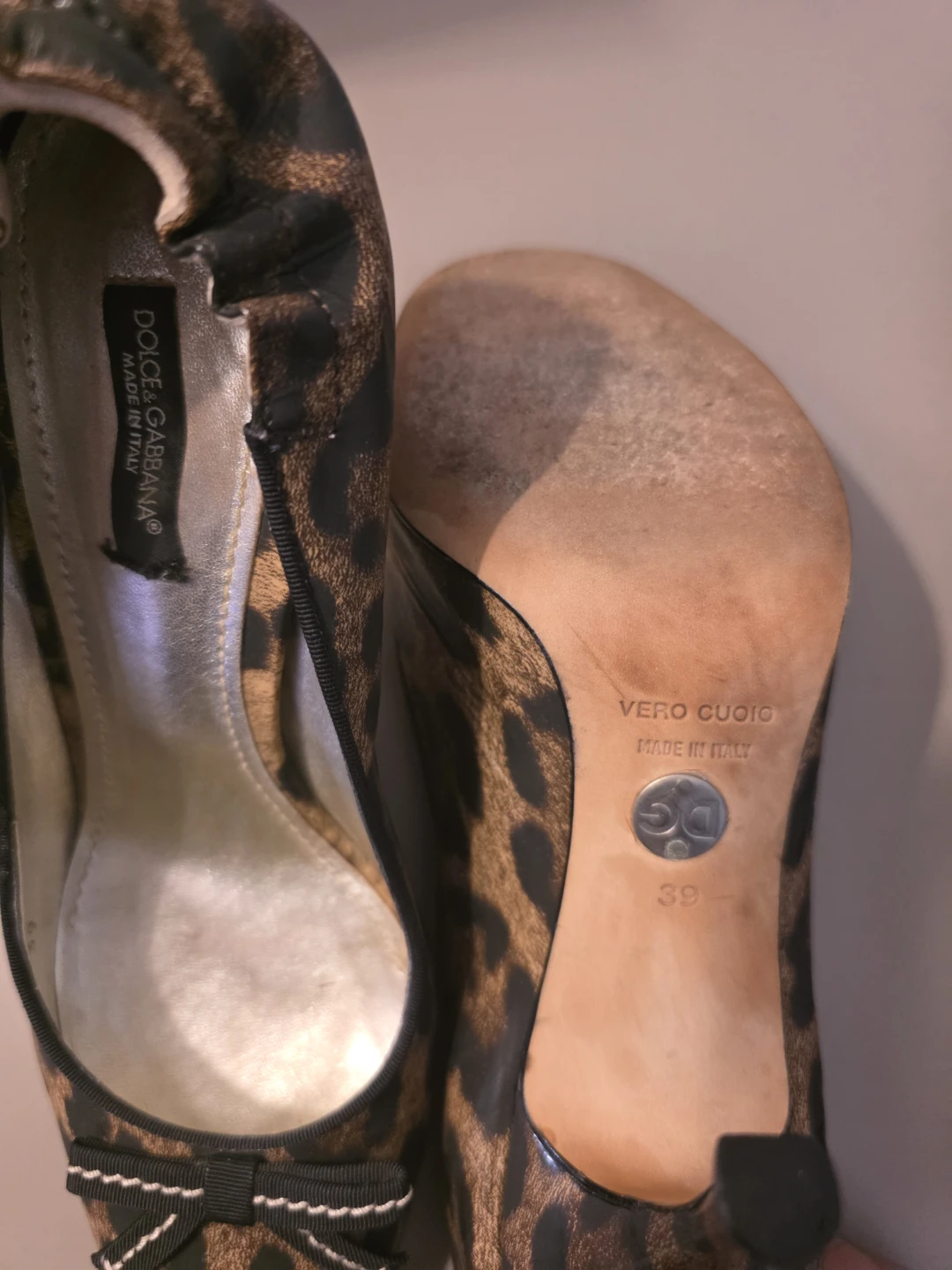Dolce & Gabbana Leopard Print Heels - Size 9 - photo 2
