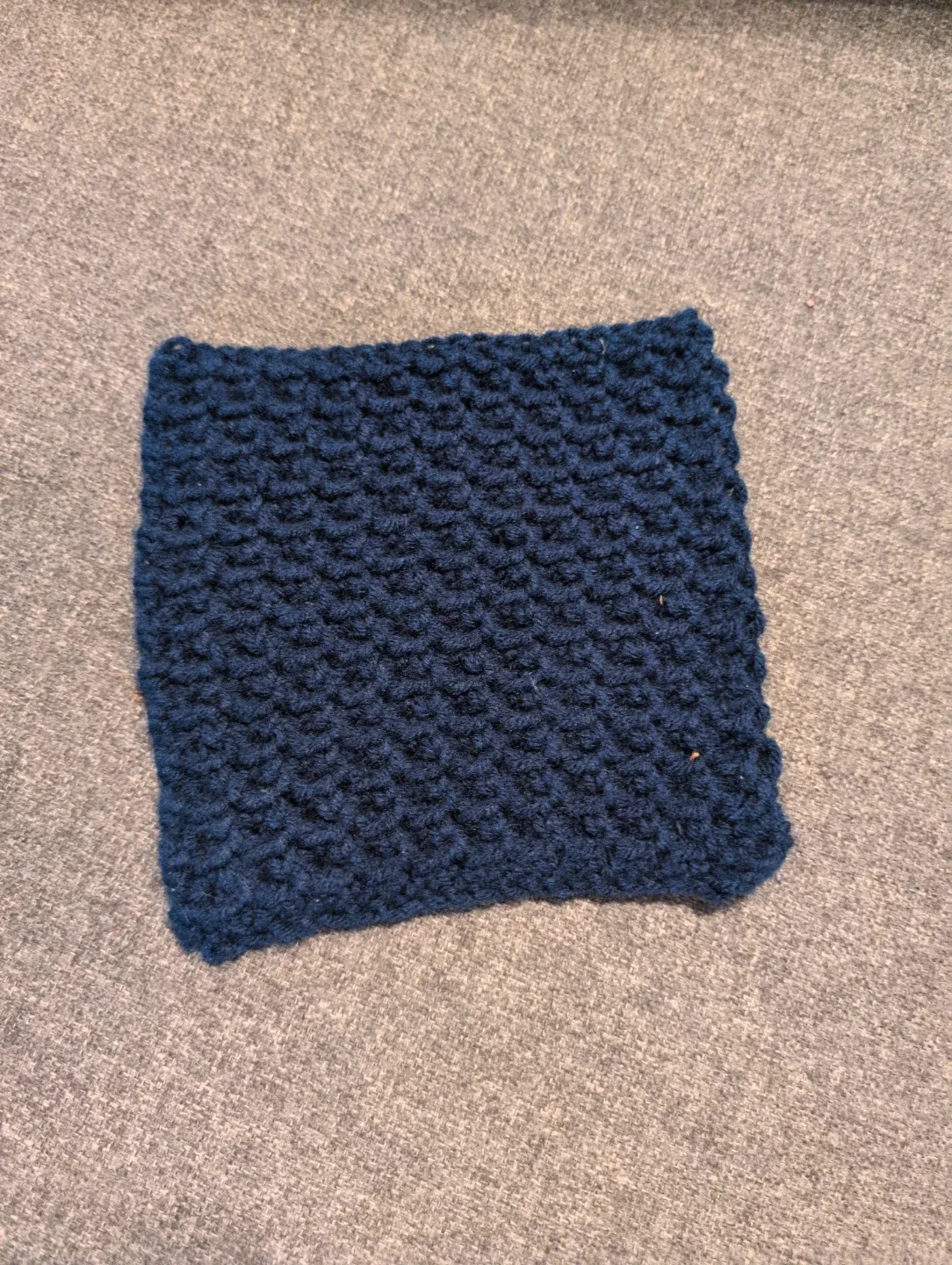 Handmade crochet decorative square- Blue